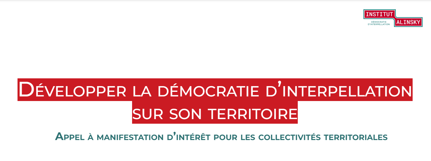 image du post 'Développer la démocratie d'interpellation sur son territoire - appel à manifestation '