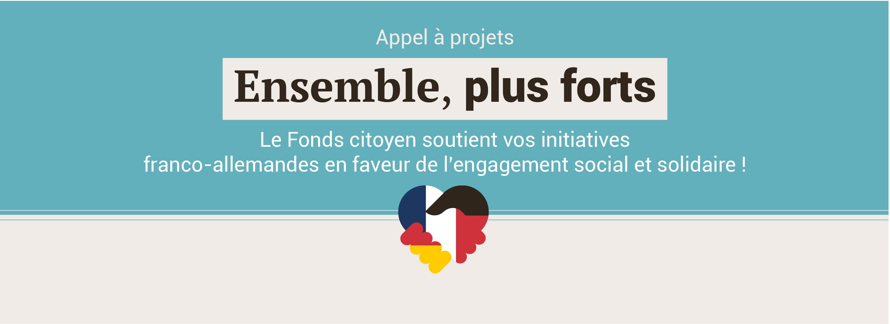 image du post 'Ensemble, plus forts - Appel à projet'